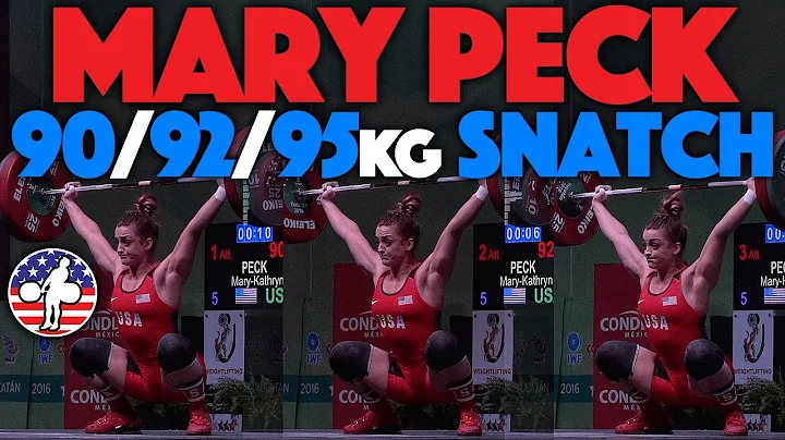 Mary Peck (63) - 90, 92 and 95kg Snatch @ 2016 Uni...