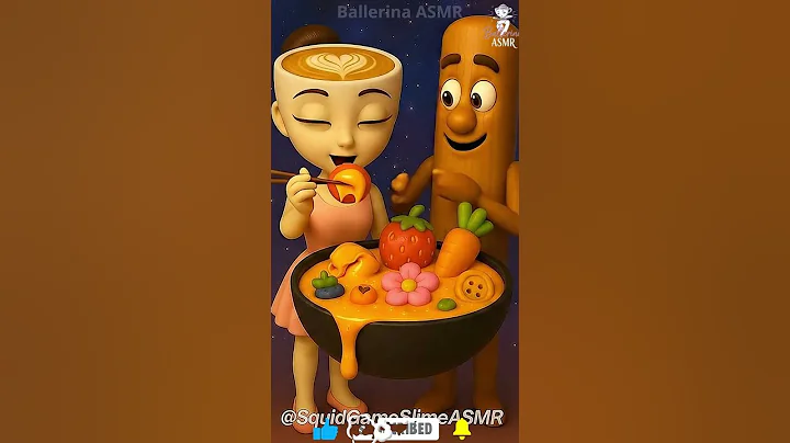 Ballerina Cappuccina Edible Fruit Slime ASMR #tungtungtungsahur #brainrot #ballerina