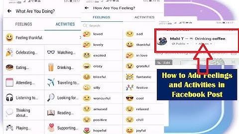 How to Add Feelings and Activities in Facebook Post