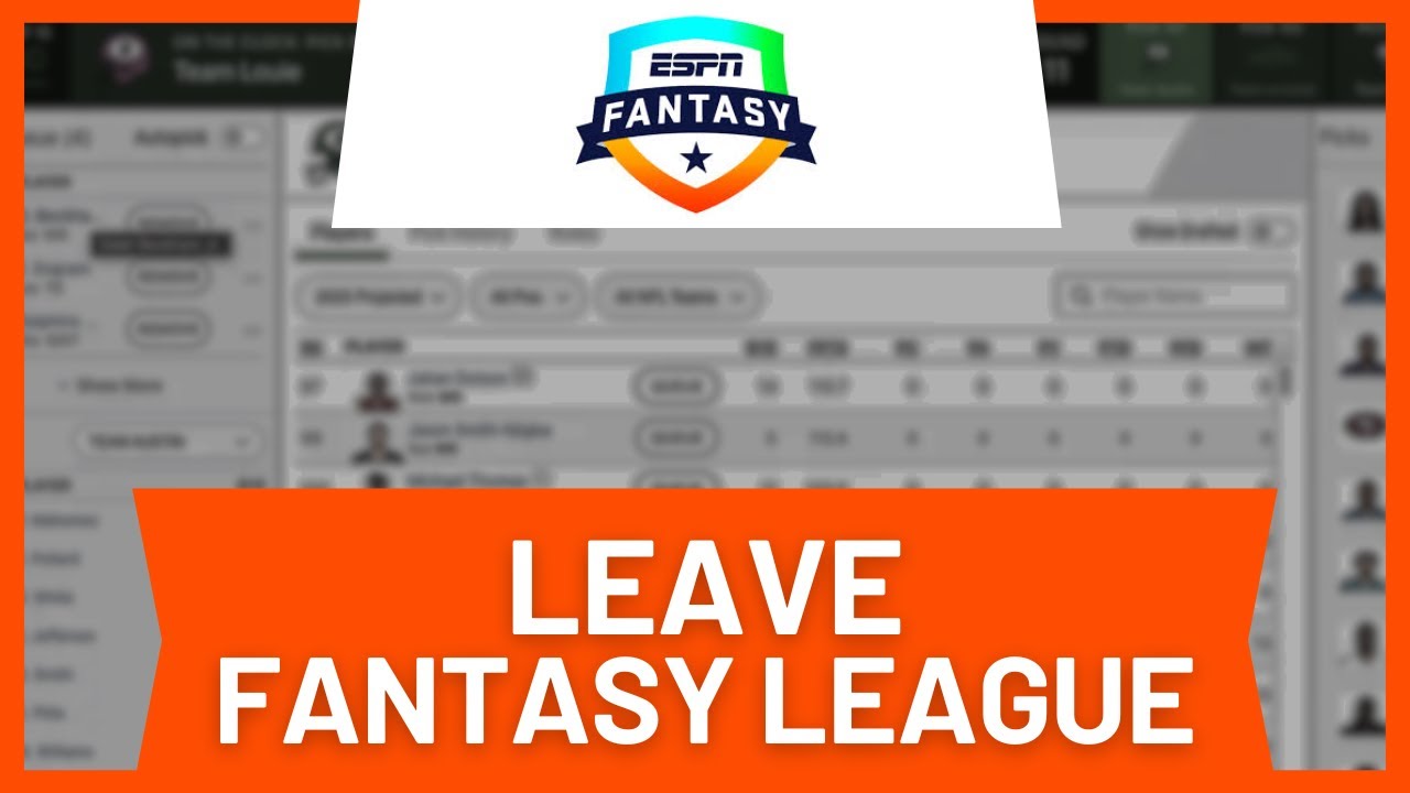 Как покинуть фэнтези-лигу ESPN после драфта