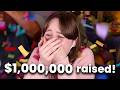 we raised $1,000,000 for charity 🥺
