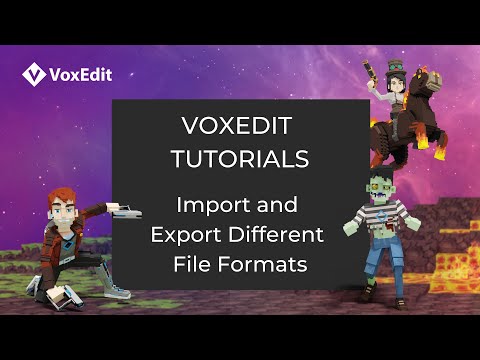 VoxEdit 베타 튜토리얼 - 다양한 파일 형식 가져오기 및 내보내기