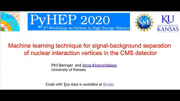 PyHEP 2020 Machine Learning s/b separation of nuclear interaction vertices