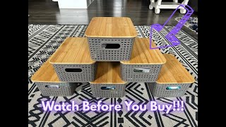 Beautiful Set of 6 Storage Containers with Bamboo Lids!