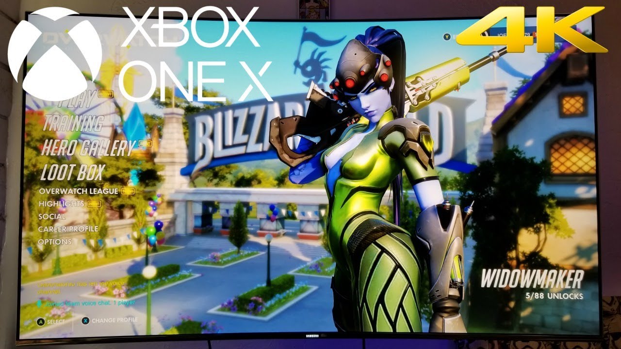Overwatch Xbox one X Enhanced on a Samsung 4K TV - YouTube