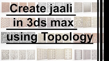 How to create jaali in 3ds max using topology