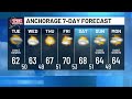 Heavy rain moves into parts of the Susitna Valley, with more storms possible in Interior