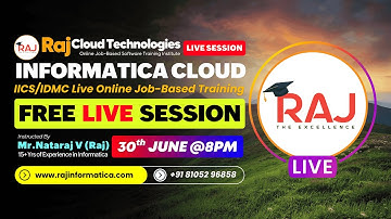 Informatica IICS-IDMC(Informatica Data Management cloud)Introduction Session Batch-11 By Raj Cloud
