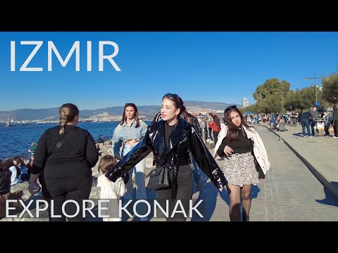 Izmir, 튀르키예 | konak 광장 | 수변 산책 4K