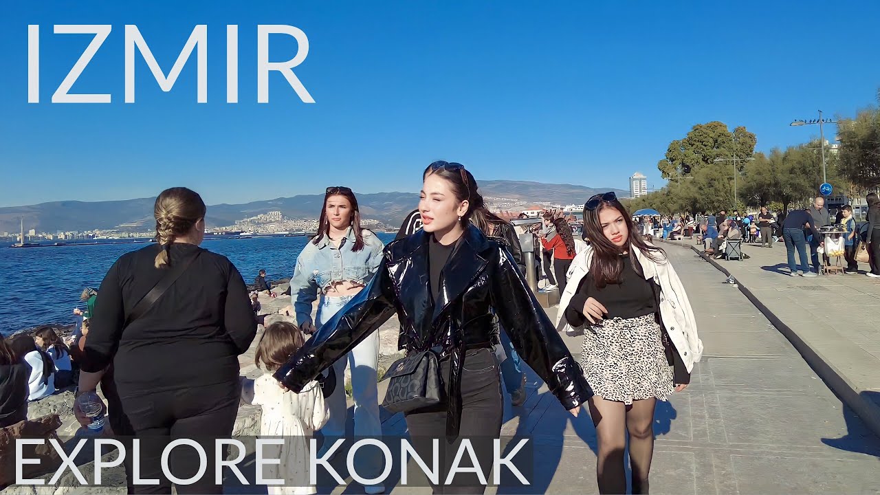 Izmir, तुर्किये | konak चौक | वॉटरफ्रंट वॉक 4K