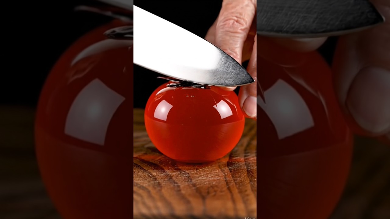 Perfect Tomato Slice ASMR 😍 | Sharp Knife Cutting | Relaxing & Satisfying Sounds 