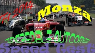 F1 2014! Speed Test Monza! Végsebbességek a játékban.