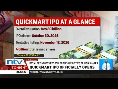 Quickmart initial public offer officially opened at Sh7.50 per share