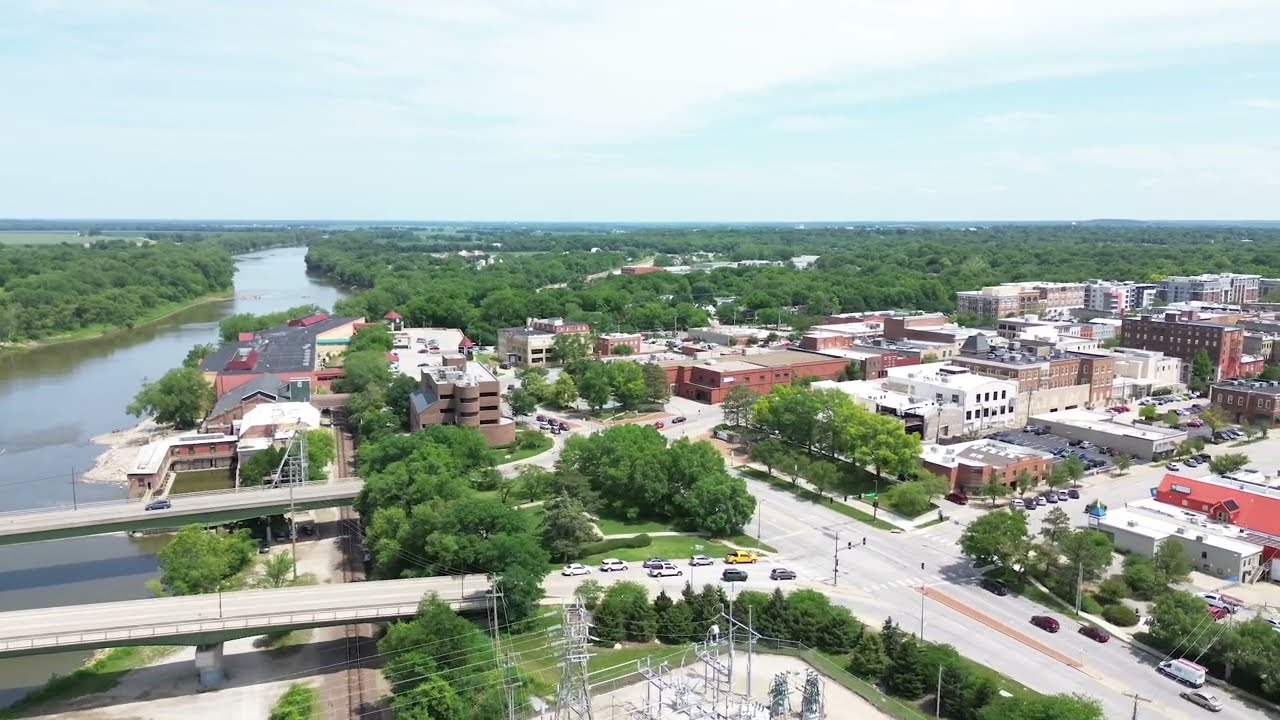 Lawrence, KS and Kansas City, MO Landmarks As Seen by Drone
