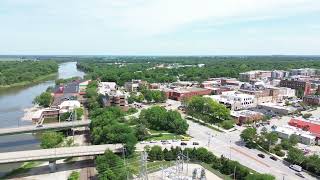 Lawrence, KS and Kansas City, MO Landmarks As Seen by Drone
