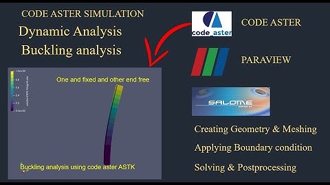 Buckling analysis of column  using code aster|salome meca tutorial|paraview tutorial|tut-2