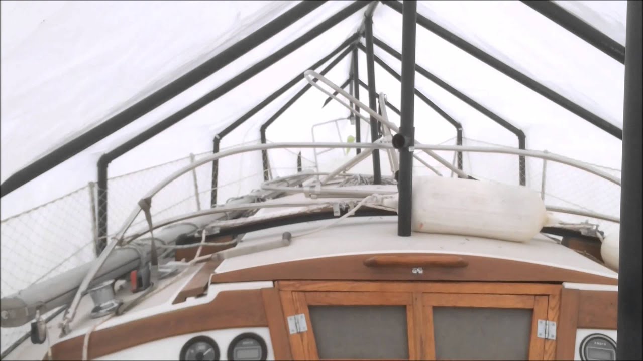 Catalina 30 Tarp and Structure Project - YouTube