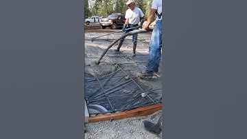 Pouring Concrete For Barn Slab #barnbuild #diy #concreteslab #short #shorts #youtube #youtubeshorts