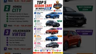 Top 5 Best Sedan Cars in India 2026 🚗 Best Mileage, Performance &amp; Features