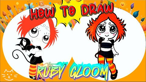 How To Draw Ruby Gloom Step By Step Easy Cartoon Drawing Tutorial For Kids From Fun Time Kids Club