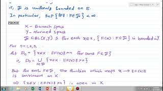 9.1 - THEOREM ( UNIFORM BOUNDEDNESS PRINCIPLE) - FUNCTIONAL ANALYSIS