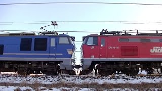 EF510重連！EF510-503+EF510-15(無動力回送)　3097ﾚ