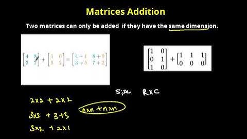 Matrices: How to Perform Matrices Addition (CXC Mathematics)