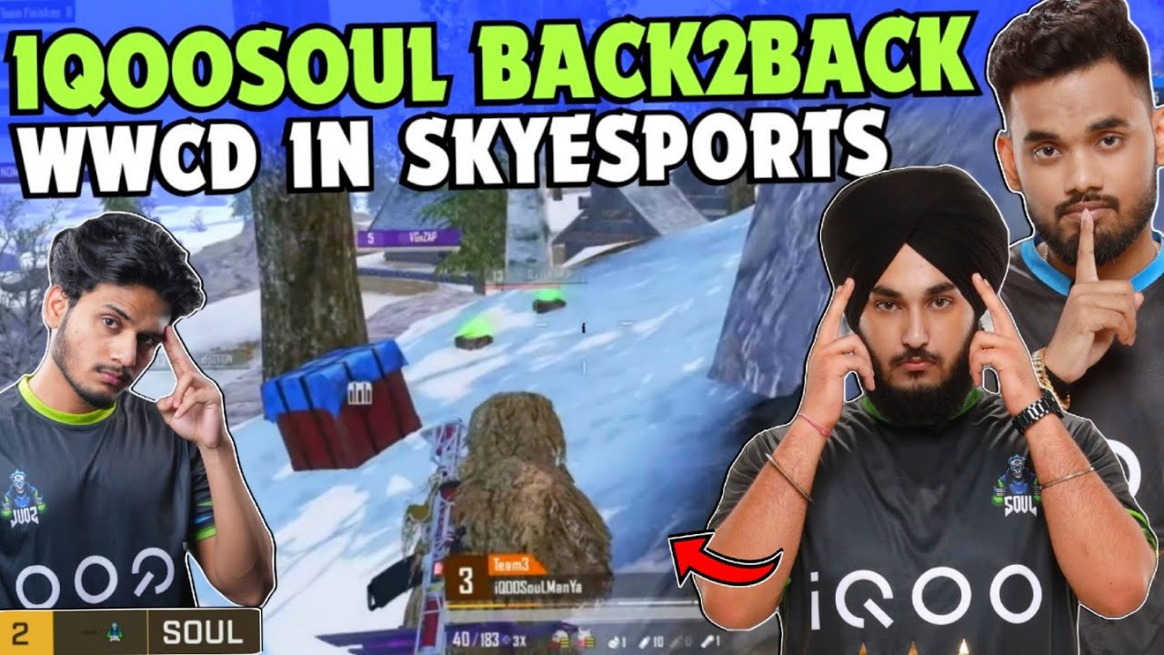 iQOOSoul Double WWCD in Skyesports Championship SouL Rony & Skipz on ...