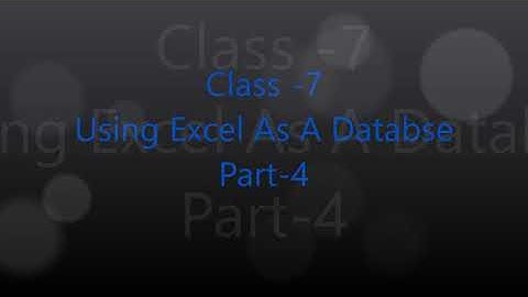 Class 7 Computer Using Excel As a Database|Computer Class 7| Excel Class 7|Using Pivot Table