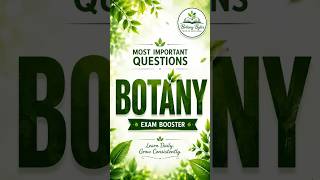 Botany | Exam Booster-8| Important Questions #Botany #AssistantProfessor #UPPSC-GDC #CSIRNET #NEET