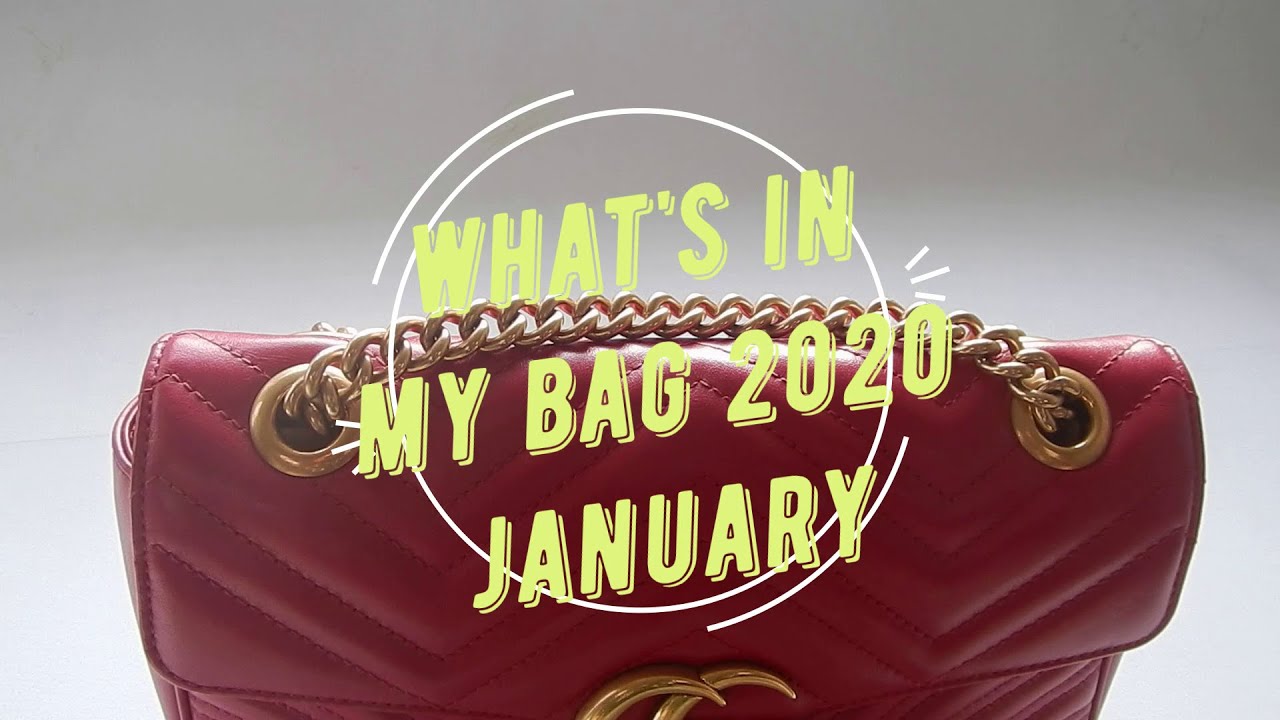 Whats in my bag 2020  Gucci Marmont 