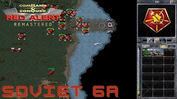 Command & Conquer Red Alert Remastered - Soviet Mission 6A - BRIDGE OVER THE RIVER GROTZNY (Hard)