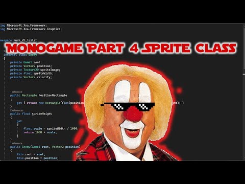 MonoGame Part 4 Adding a Sprite Class #coding #c #gamedev #monogame