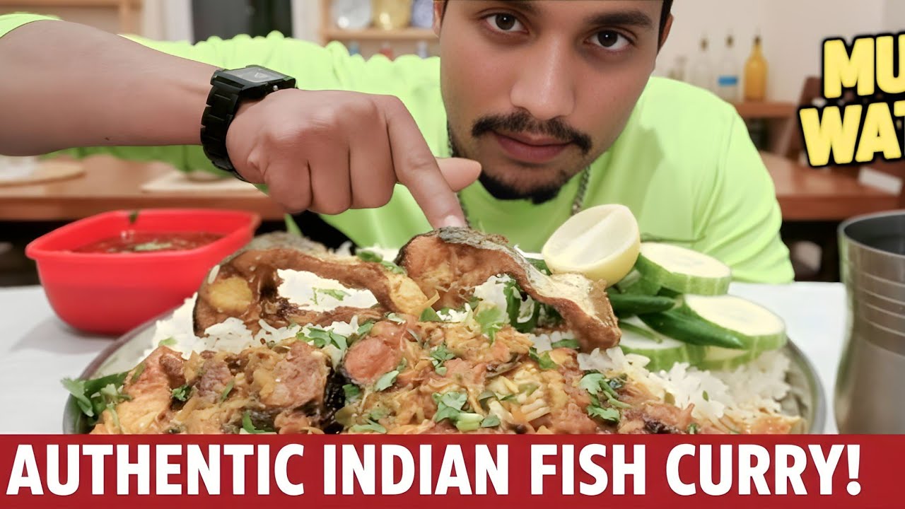 Small Rohu Fish Curry// Spicy🔥 Gravy Green Chilli 🌶️🌶️ With SALAD 🥗 Mukbang