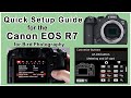 Eos r7 quick setup guide for bird photography 25 minute version may 2023