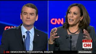 Kamala Harris says Medicare plans are private insurance - Democratic Presidential Debates 7-31-2019
