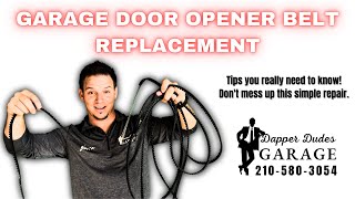 How to replace a garage door opener belt!