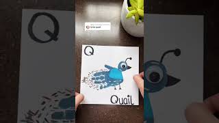 Q is for Quail! ✨handprint keepsake book✨