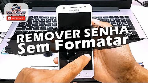 Como desbloquear a tela inicial do Samsung j7?