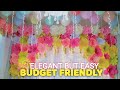 Birthday Decoration Ideas at Home  | LOW COST Floral Backdrop using Paper Flowers