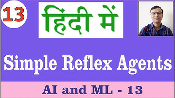 Simple Reflex Agents || First type of Agent Programs || AI & ML || हिंदी में || In Hindi Language