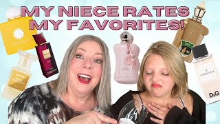 FAVORITE PERFUMES RATED BY MY NIECE! She Is A HARSH Critic!! Perfume Collection 2023