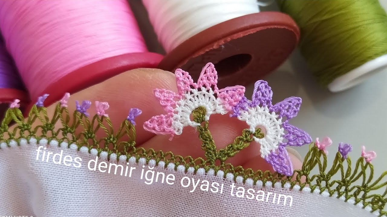 738- tam siparişlik sade ve güzel bir iğne oyası modeli anlatımlı yapılışı