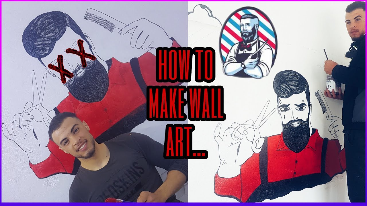 how to draw on the wall step by step الرسم على الجدران 🎨😍 تعلم الرسم