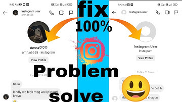 how to fix instagram user problem || instagram user showing in DM || instagram user error solve