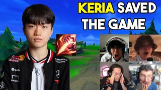 LoL Streamers React to Keria Crucial Stealing Dragon for T1 vs AL