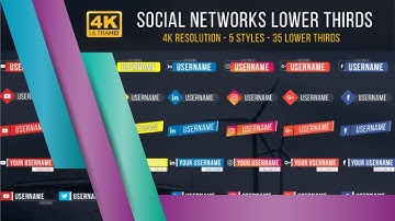 Social Media Lower Thirds After Effects 4K Template With Tutorial