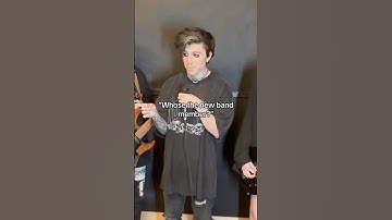 Introducing new band member at practice… who SHOCKS the band 😳🔥 #rockband #rockmusic #emo #drummer