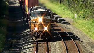 CSX Train Long Range View 3 Miles Away