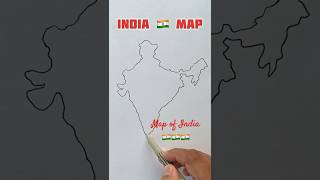 India Map 🇮🇳 Easy Drawing #shorts #easydrawing #indiamapdrawing #creative #vandemataram